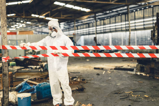 Professional Sewage Cleanup technician working in Melrose, MA